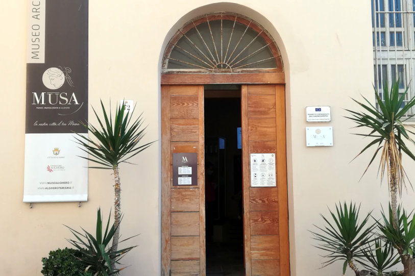 Entrance to the MŪSA Archaeological Museum of the City. Photo by Donatella Milia, Regione Autonoma della Sardegna