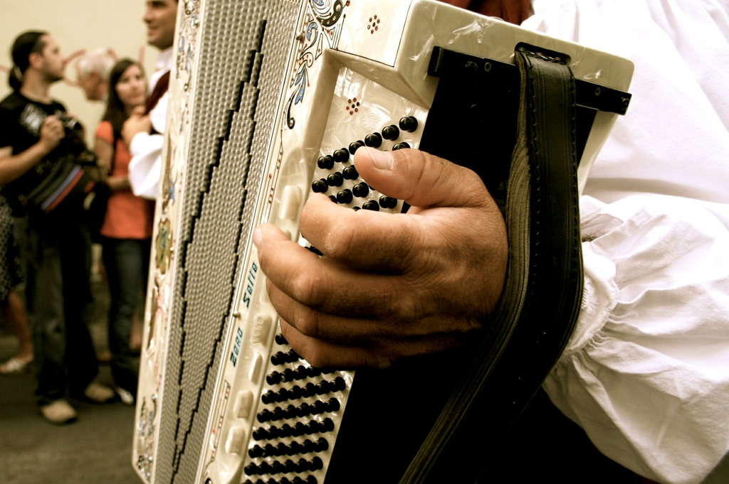 Fisarmonicista del gruppo Folk di San Vito. Foto di Ilaria Corda, da Sardegna DL.