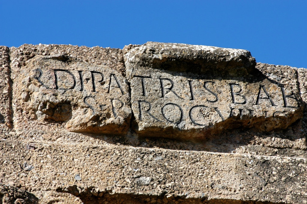 Fluminimaggiore, temple of Antas, epigraph. Photos of Regione Autonoma dell'Sardegna, from Sardegna DL
