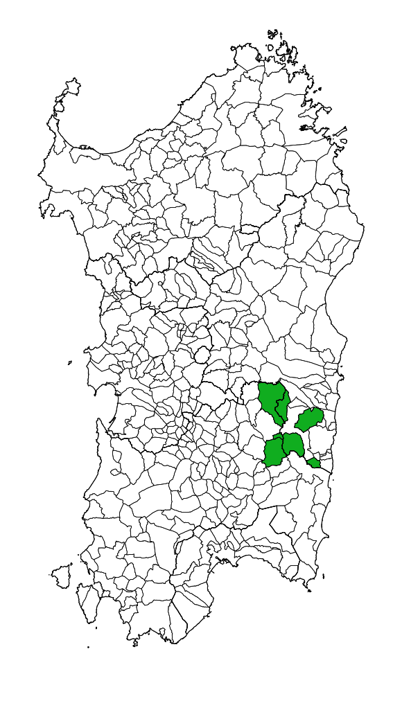 Mappa dei Servizi linguistici del Comune di Seui