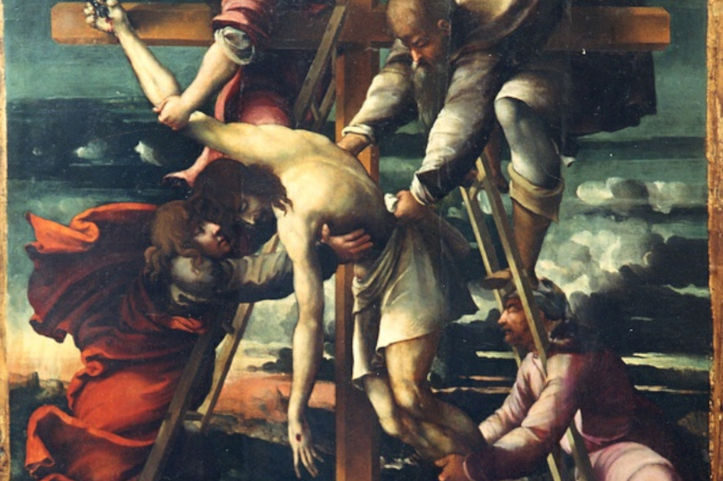 Master of Ozieri, Descendation (detail). Photo by Comune di Ozieri, from Sardegna Digital Library
