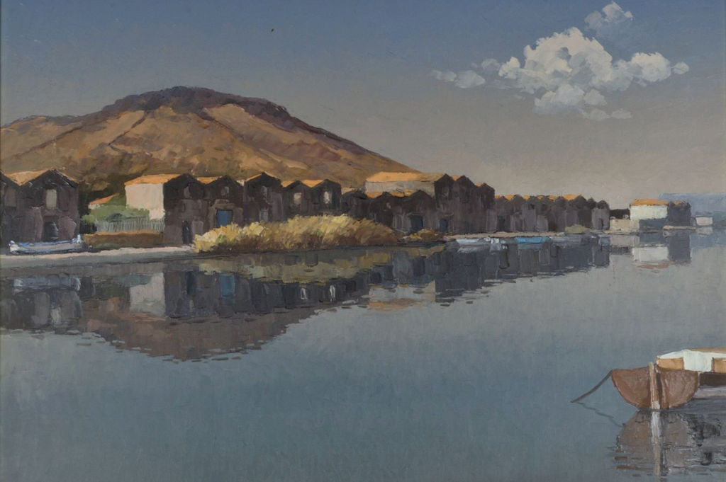 Antonio Atza (1925-2009), « Vue du Temo avec coquillages et natures mortes », détail. Photo de Dietzel, Nelida Beatriz, extraite du Catalogo BBCC RAS