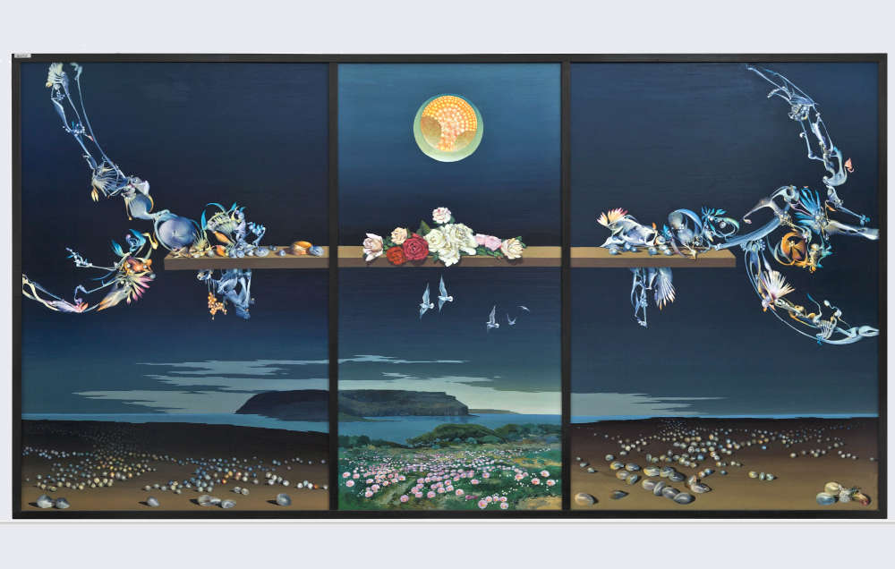 Bosa, Collezione Permanente "Pinacoteca Antonio Atza", dipinto: "Omaggio alla luna di maggio", 2002
