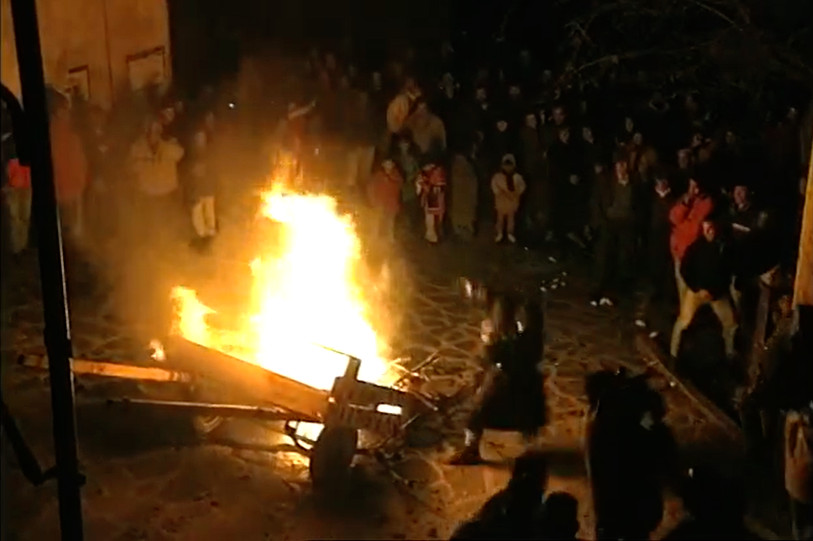 Frame from the video “Intintos - Images of the Olzai Carnival”, by Ignazio Figus, from Sardegna DL