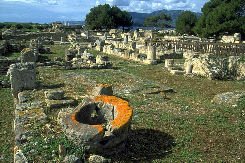 Pula, römische Stadt Nora. Foto von RAS Press Office aus der Sardegna Digital Library