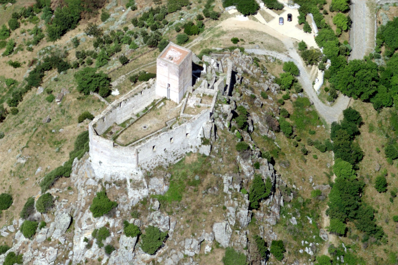 Burgos Castle, from Sardinia Aerial Photos - Orthophotos and Cartographic Data © Agea, All rights reserved