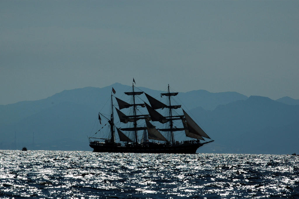 Navire à voile. Photo du service de presse de la Regione Sardegna, de la bibliothèque numérique de Sardaigne
